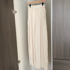 Sateen Wide Leg Pants